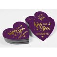 thumbnail image 4 of Inkdotpot 100 Pack Kiss The Miss Goodbye Bridal Shower Favor Paper Tag Craft Real Gold Foil Hang Tag, 4 of 6