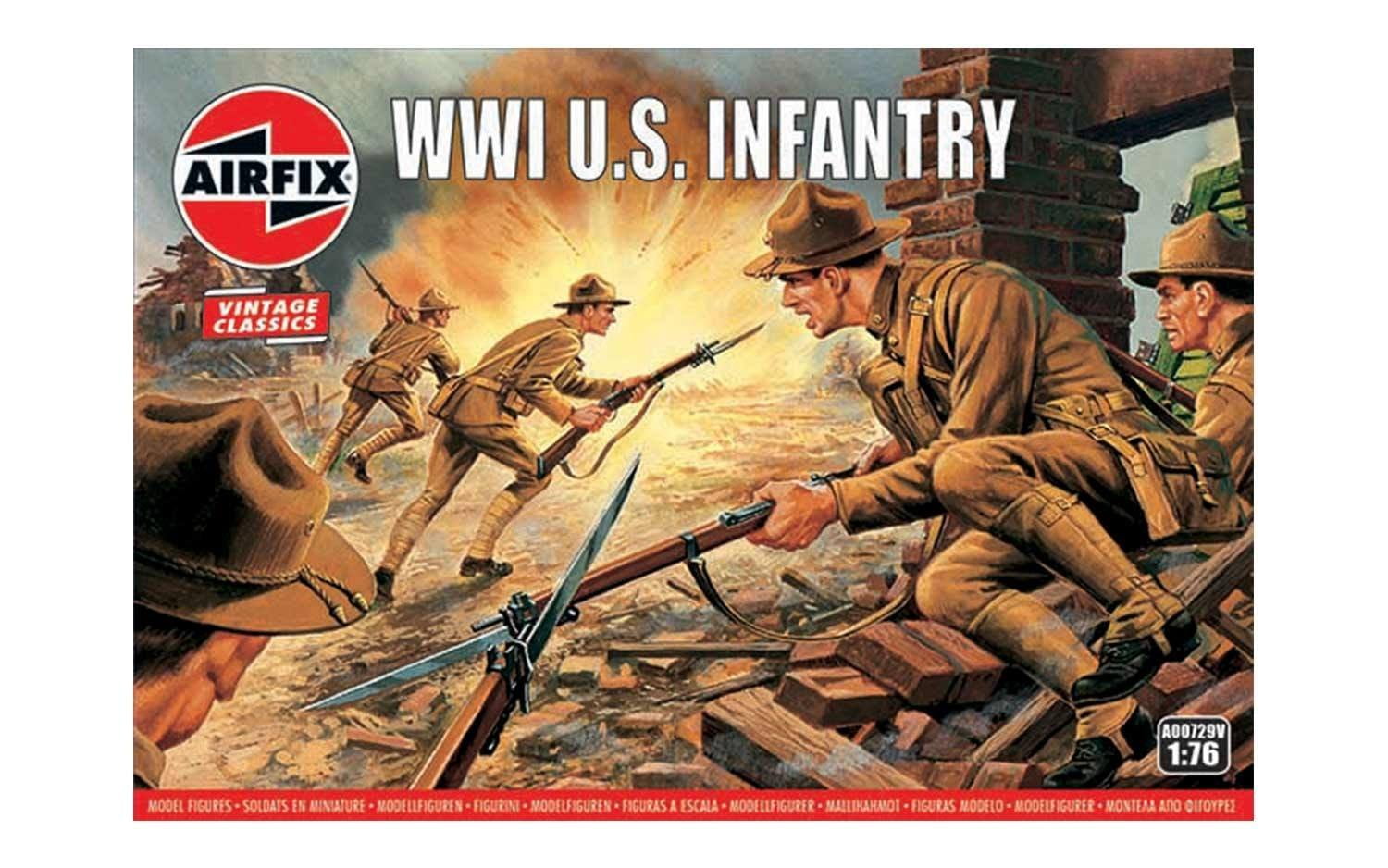 Airfix Vintage Classics WWI US Infantry Figures 176 Military Soldiers