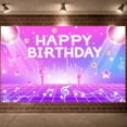 thumbnail image 3 of Disco Theme Banner Glittery Design Birthday Party Display Pink Purple Color Star Pattern Celebration Backdrop for Birthday Celebration Disco Party Photo Shoot, 3 of 9