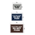 thumbnail image 5 of Signs ByLITA Classic Framed, Electric Gate Do Not Push Sign (Ivory/Dark Brown) - Medium, 5 of 6