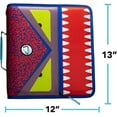 thumbnail image 6 of Case-it The Dual 2-in-1 Zipper Binder - Two 1.5 Inch D-Rings - Includes Pencil Pouch - Multiple Pockets - 600 Sheet Capacity - Comes with Shoulder Strap - Monster Design Dual-101-ME, 6 of 9