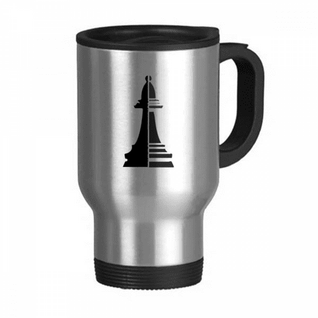 

Checkerboard Bishop Black Word Chess Travel Mug Flip Lid Stainless Steel Cup Car Tumbler Thermos