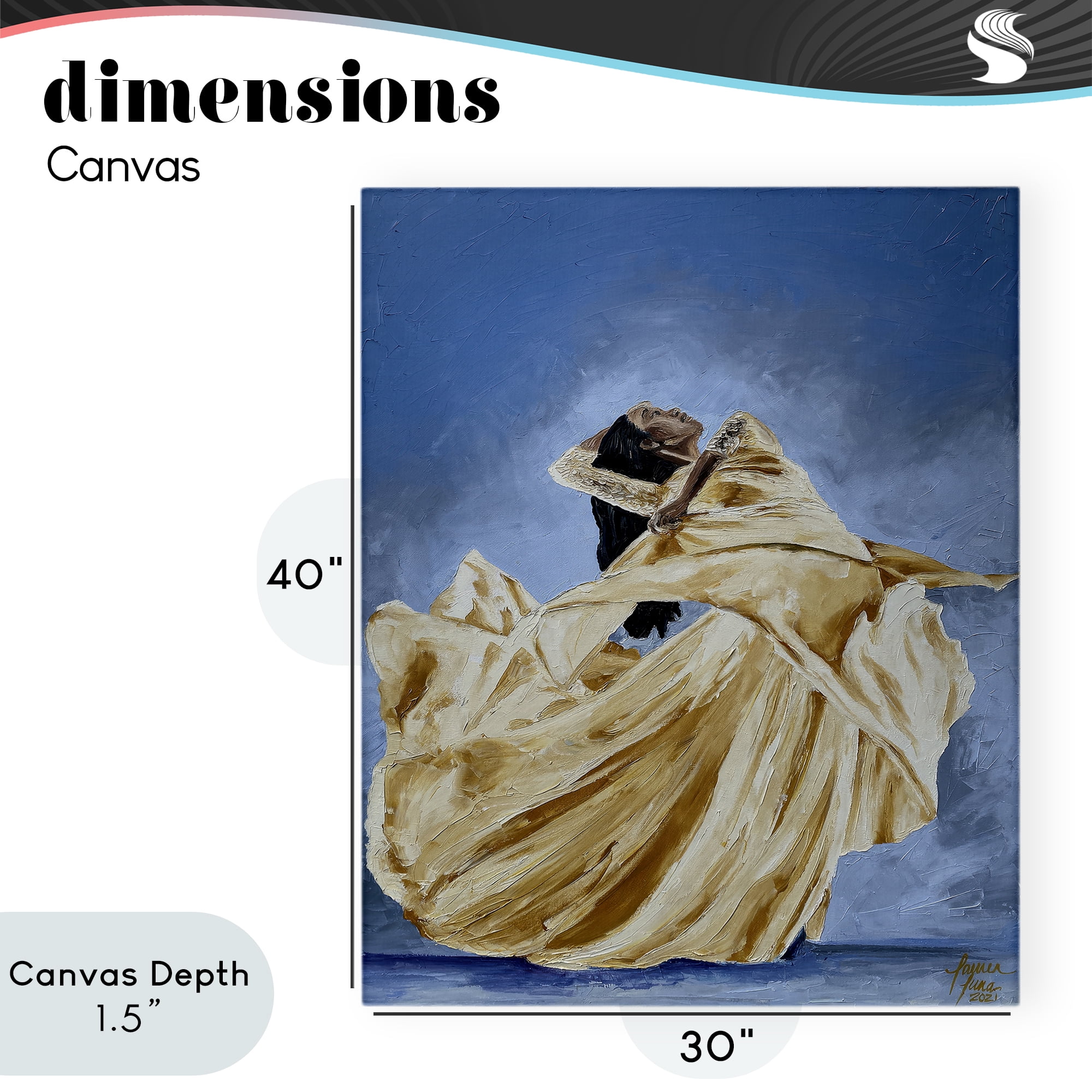 Stupell Industries Expressive Elegant Dancer Canvas Wall Art, design by Lauren Luna