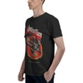 thumbnail image 5 of T-Shirt à Manches Courtes pour Hommes, Col Rond, Coton, Décontracté, Graphique, Noir, 5 of 5