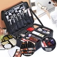 thumbnail image 2 of Bolsa Grande de Maquillaje Profesional，Bolsa de Cosm&eacute;ticos Impermeable Port&aacute;til con Divisor Ajustable, Bolsa de Maquillaje Profesional, Organizador de Cosm&eacute;, 2 of 7