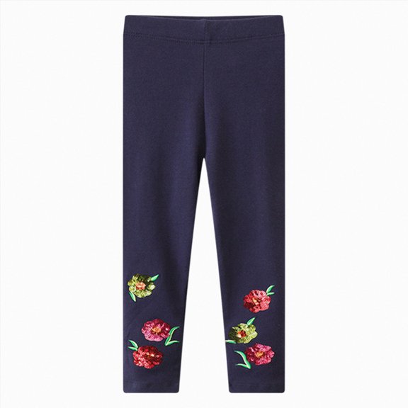 Splozh Newborn Leggings for Baby Girls Fashion Cute Toddler Girl Print Loose Pants Casual Pants for Toddler Clothes Stretch Trousers Legging,Dark Blue,3-4 Years