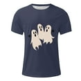thumbnail image 4 of Handshe Men's Halloween Themed Short Sleeve Round Neck T-Shirt - Fashion Blouse, 4 of 5