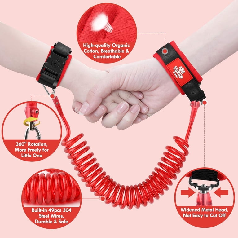 OROLIVING 4-in-1 Toddler Safety Harness Leash, Red photo 2