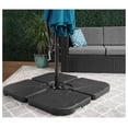 thumbnail image 4 of WO Home Furniture 4pc Offset Outdoor Umbrella Base, Patio Cantilever Stand Fillable with Sand or Water, Heavy Duty (Weights Only) (Black), 4 of 9