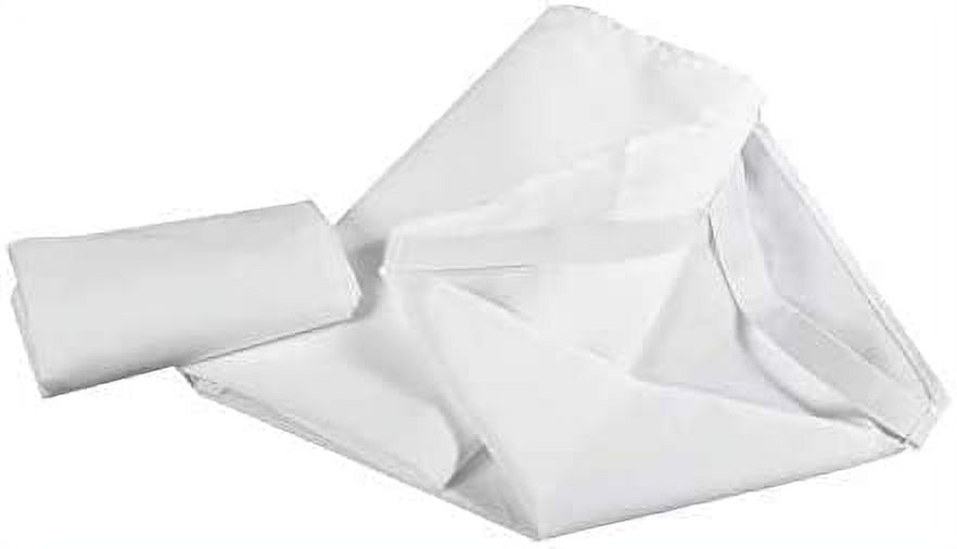 EASY BEDDING Pack of 24 Toddler Cot Sheets for Daycare & Preschool, 22"W x 52"L, Soft Cotton with Secure Elastic Corners, 400 TC Cot Bed Cover-White Solid