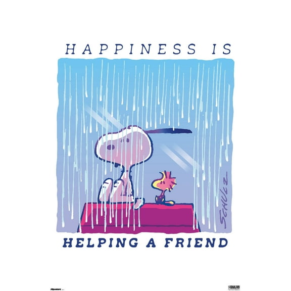 Peanuts: Comfort & Security - Happiness Is Wall Poster, 22.375" x 34"