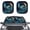 Blue Butterfly Golden Moon, variant on XYZCANDO Auto Sun Visor with Hummingbird Floral Pattern, Car Front Windshield Sun Shade for Suvs and Trucks, Fits Most Standard Sizes