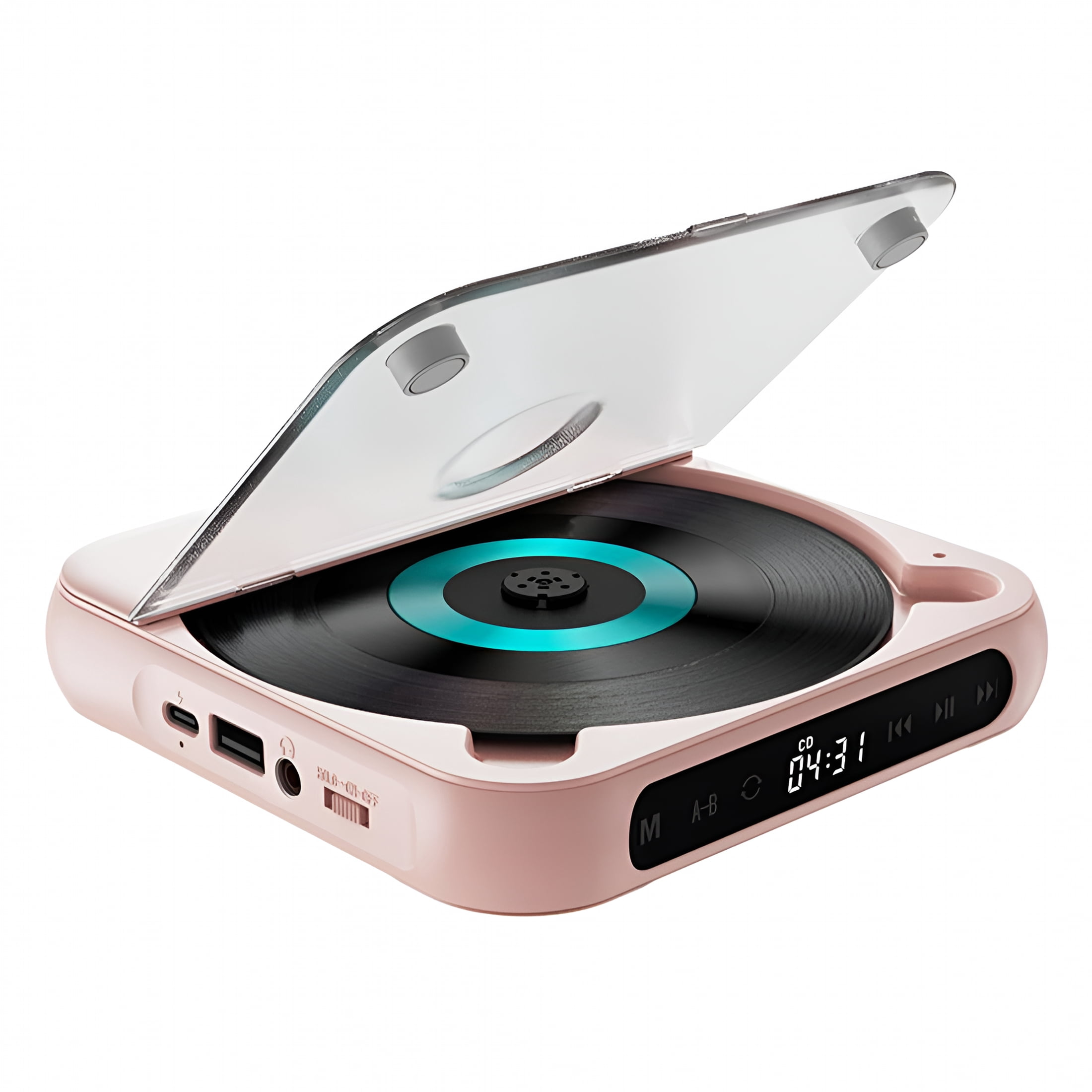 GJX 2026 New Wall Mountable Portable Cd Player with Usb and Aux Car for Home for Kitchen,Bedroom,Office,Garage,Patio
