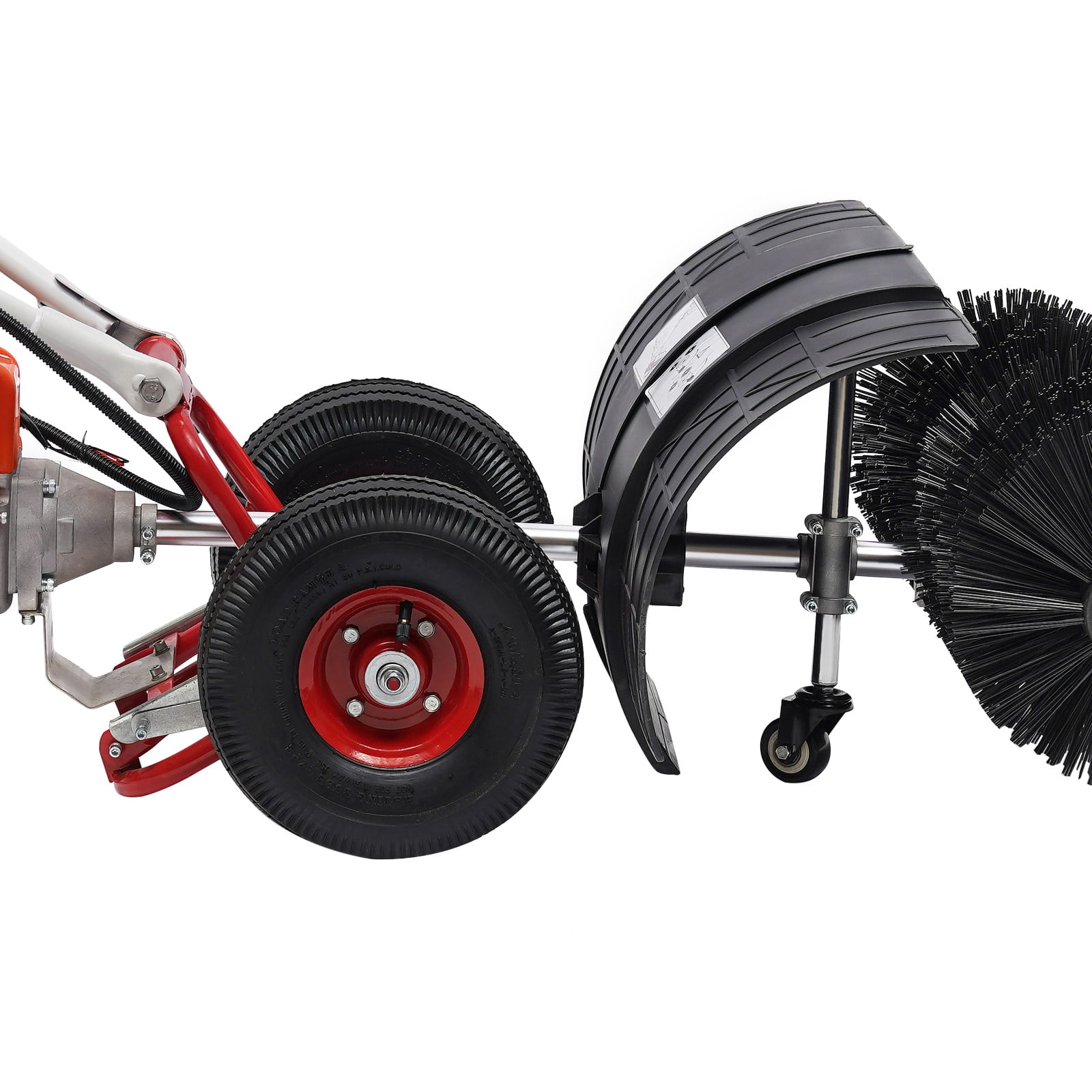 52cc 109*60*38cm Hand Push Snow Sweeper 1.82kw Gas Broom for Artificial Turf Combing Quartz Sand Filling Sweeping