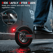 OBX 350W Electric Scooter for Adults, 18MPH & 16 Miles Long Range, 8.5 Solid Tires, Folding Commuting E-Scooter with Dual Brake System & App Control