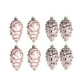 thumbnail image 2 of Adornos de Conos de Pino Colgante de Navidad 8 Piezas Macarena Oro Rosa, 2 of 8