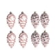 thumbnail image 2 of Adornos de Conos de Pino Colgante de Navidad 8 Piezas Macarena Oro Rosa, 2 of 8