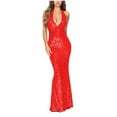thumbnail image 2 of Umbreon Red Wedding Guest Dresses for Women Sleeve Less Strapless Prom Dress Back Less High Split Elegant Maxi Dresses Formal Evening Gowns, 2 of 5