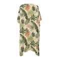thumbnail image 3 of FKELYI Tropical Leaf Flower Print Kimono Coverups for Women Soft Beach Cover Up Half Sleeve Summer Cardigan Bikini Cover Ups Resort Wear Casual Cruise Outfits, 3 of 6