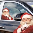 thumbnail image 2 of Pegatinas para ventanas de coche con decoración de Papá Noel, pegatinas autoadhesivas de PVC para decoración navideña, pegatinas divertidas de Papá Noel, 2 of 5