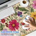 thumbnail image 2 of Long Mouse Pads for Desk,Pioneer Flower Floral Print Pattern Desk Mats on Top Of Desks, Desk Mouse Pad Extra Large with 3mm Non-Slip Base and Stitched Edge for Gaming,Office,Work,Home 47.3"x23.6", 2 of 6