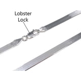 Savlano 925 Sterling Silver Herringbone Chain Bracelet - Flat Snake Magic Chain, Made In Italy, Gift Box