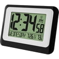 thumbnail image 2 of baomifa-W88631 Digital Atomic Black Wall Clock with Temperature, 2 of 4