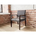 thumbnail image 5 of Pemberly Row Waiting Reception Guest Chair Wood Frame in Gray, 5 of 5