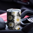 thumbnail image 4 of Daisy Floral Tumbler with Lid and Straw Stainless Steel 30oz Daisy Tumbler Cup Insulated Daisy Water Bottle Cups Coffee Tumbler Travel Mug Gifts for Women, 4 of 7
