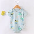 thumbnail image 2 of Ulanda Baby Boy Clothes Summer Baby Boy Bubble Romper Short Sleeve Jumpsuit One Piece Outfit Newborn Infant Clothing (Mint Green, 3-6 Months), 2 of 4