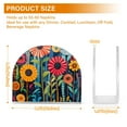 thumbnail image 4 of Yayeee Napkin Holder for Table Set of 2 Kitchen Paper Tissue Organization, Orange Colorful Flowers, 4 of 8
