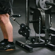 Titan Fitness 80.5 Short Wall Mounted Pulley Tower, 350 LB Capacity Plate-Loaded Cable Machine