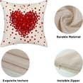 thumbnail image 7 of Valentines Pillow Covers 20x20 Red Love Heart Decor Throw Pillows Case for Couch Valentine''s Day Anniversary Indoor Outdoor Decorative Cushion Cases for Sofa Bed Decorations Set of 2, 7 of 7