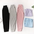 thumbnail image 6 of Teens Little Girls' Sweatpants Soft Athletic Performance Joggers Drawstring Lone Pants, Size 4-16 Years, 6 of 9