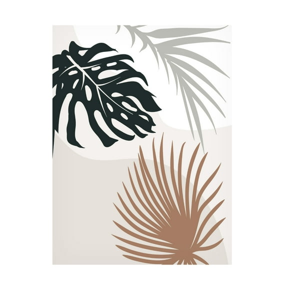 Trademark Fine Art Beth Cai  Tropical Leaves No3 Canvas Wall Art
