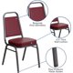 thumbnail image 4 of Songqin Trapezoidal Back Vinyl Stackable Banquet Chair, Multipurpose Stacking Chair with Padded Seat and Back, Burgundy/Silver, 4 of 16