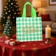 thumbnail image 4 of Bolsa de Regalo Navideña de Tela No Tejida | Plegable E Impermeable | Estampado de Papá Noel y Copos de Nieve | Verde | 20 X 20 X 9 Cm | Reutilizable | Ideal para Regalos Pequeños, 4 of 6