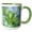 Green/White, variant on 3drose, Close-up of Maidenhair Fern Branch., 11oz Two-tone Black Mug