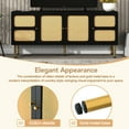 thumbnail image 5 of Country Tv Stand With , Gold Metal Base, Black, Accommodates 70'' Tvs, Woven Media Console Plenteous Storage Options Modern Stand, Black And Gold, For Abundant, 5 of 6