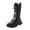 Black, variant on FYEGRE Stylish Girls Mid Calf Winter Boots With And Secure Grip Outsole For Daily Youth And Toddler Footwear Black 6-7 Years