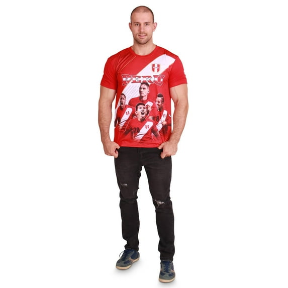 World Cup Soccer T-Shirts Adult & Kids Family Set, Peru 3, Size: Men XS