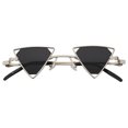 thumbnail image 3 of Triangle Sunglasses - Silver Frame / Smoke Lens, 3 of 3