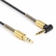 thumbnail image 5 of Tmvgtek Jack De 3,5 Mm Estéreo 1 M Cable De Audio Macho A Macho 90 Cable De Ángulo Recto (Negro), 5 of 6