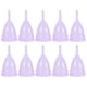 thumbnail image 1 of Copa Menstrual para Mujer, Copa Menstrual de Silicona de 10 Piezas Copa Menstrual de Silicona Copa Menstrual Rendimiento Sólido Jadeshay A, 1 of 8