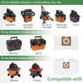 thumbnail image 2 of 5 Pack VF3501 Filter Bags, Compatible with Ridgid 3 to 4.5 Gallon Dust Bags/ Dry Vac Bags, Fine Dust Bags Part# RIDGID VF3501 / WORKSHOP WS32045F., 2 of 6