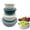 Multicolor, variant on HONGLIN Plastic Mixing Bowls with Lids, 4 Pack Nesting Bowls for Food Prep, Colorful Kitchen Bowl Set with Airtight Covers, White
