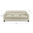 thumbnail image 7 of Hydeline Uptown Top Grain Leather Sofa, 3-Seater, Vanilla White with Tapered Legs. Feather down, Memory Foam and Springs Seating, 7 of 7