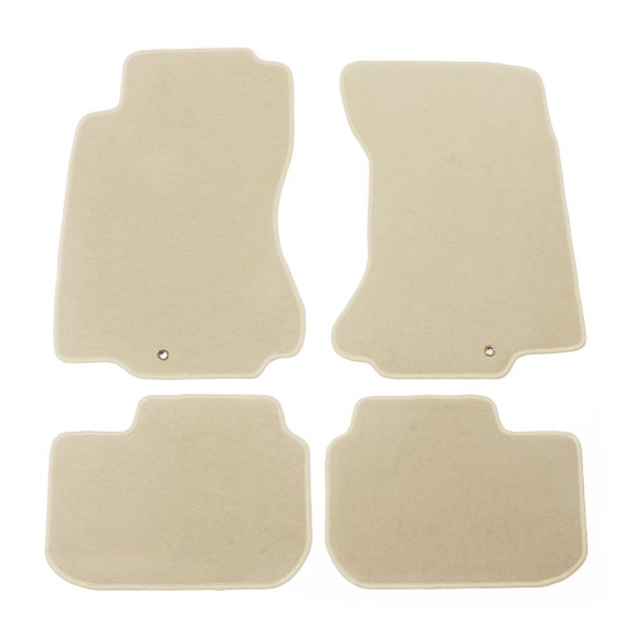 Ikon Motorsports Floor Mat Compatible With 1990-1996 Nissan 300ZX Factory Fitment Beige Nylon Front & Rear Car Floor Mats Liner Carpets Replacement 4PC