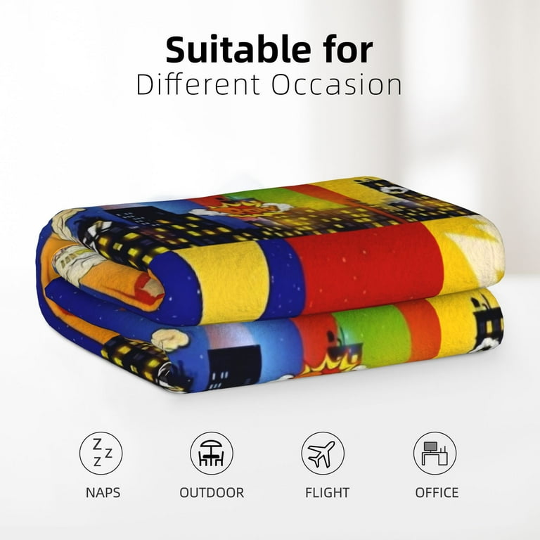 Toddler Blanket For Boys Girls Lightweight Baby Kids Blanket Cute Soft Colorful Lightning Green Hand Blankets Comfy Fleece Flannel Plush Crib Throw