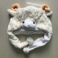 thumbnail image 5 of Huanledash Plush Hat with Earflaps Soft Washable Movable Ears Animal Cap Costume Supplies, 5 of 8
